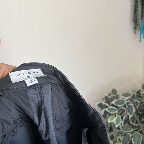 Nili Lotan x Target High Rise Ankle Faux Leather Pants Size 2 Straight Leg Black - Picture 4 of 7